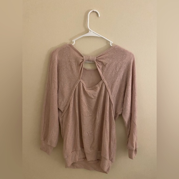 “C” brand (boutique purchase) pink sweater. Size small. - Picture 2 of 2